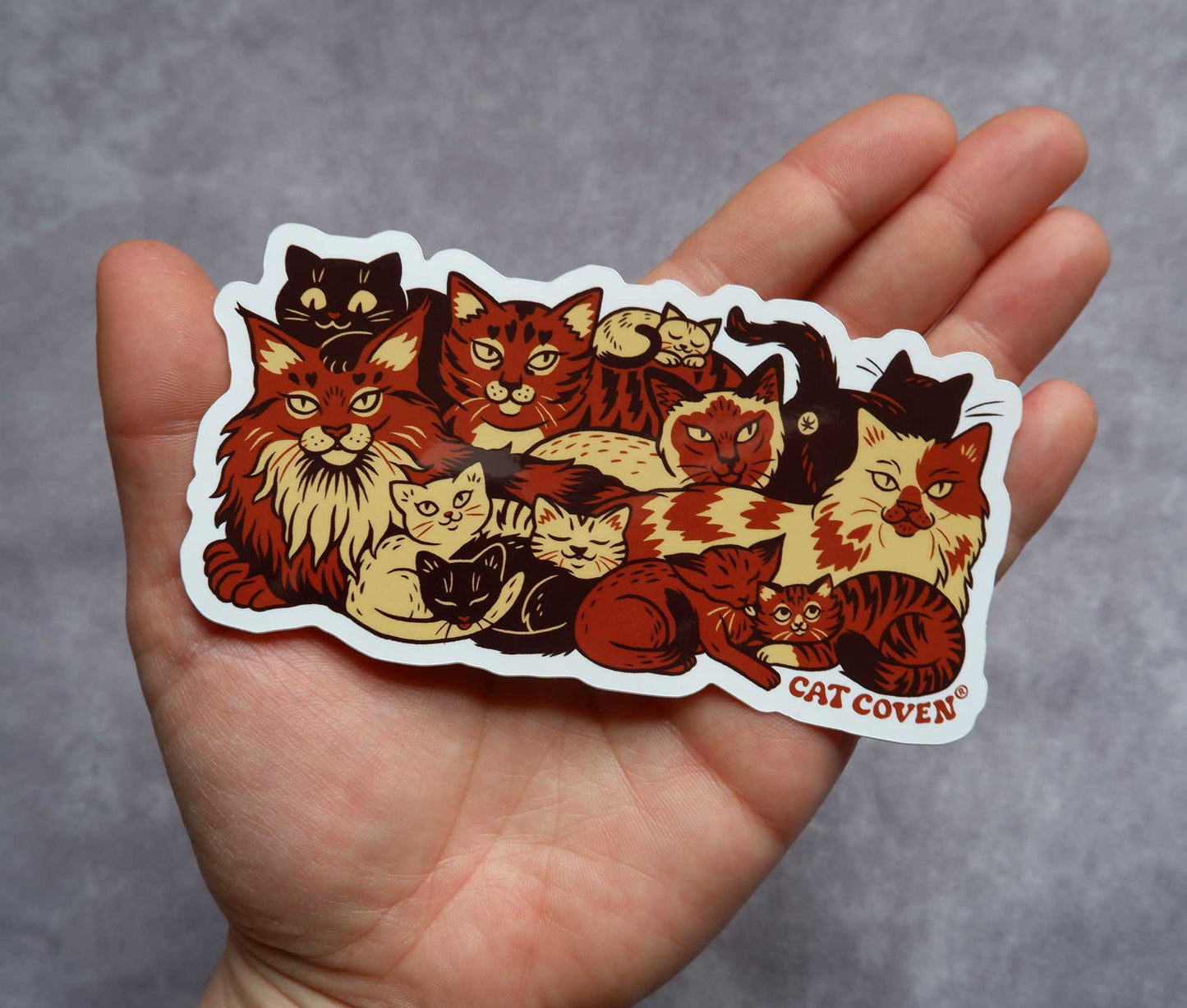 Clutter of Cats Vinyl Sticker
