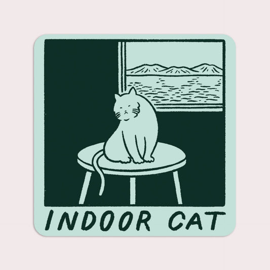 Indoor Cat Vinyl Sticker