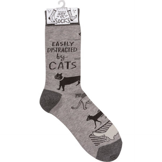 Easily Distracted by Cats Socks (One Size Fits Most)
