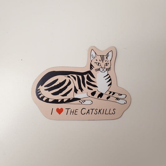 Catskills Cat Magnet (I Love the Catskills)
