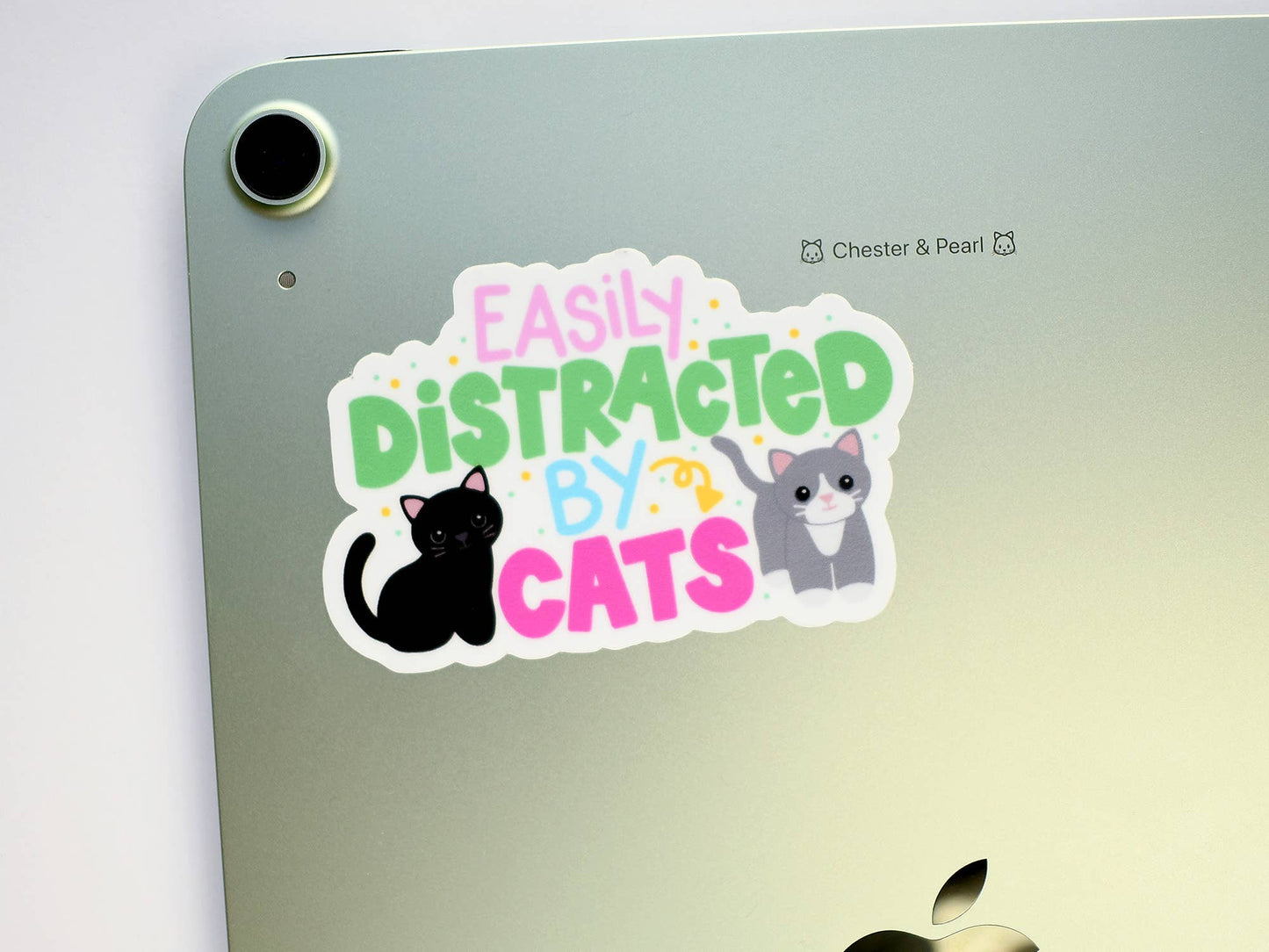 Easily Distracted By Cats 3" Vinyl Cat Sticker