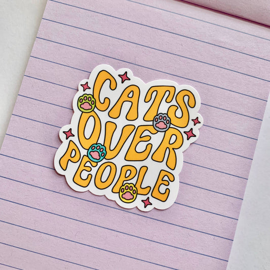 Cats Over People Sticker
