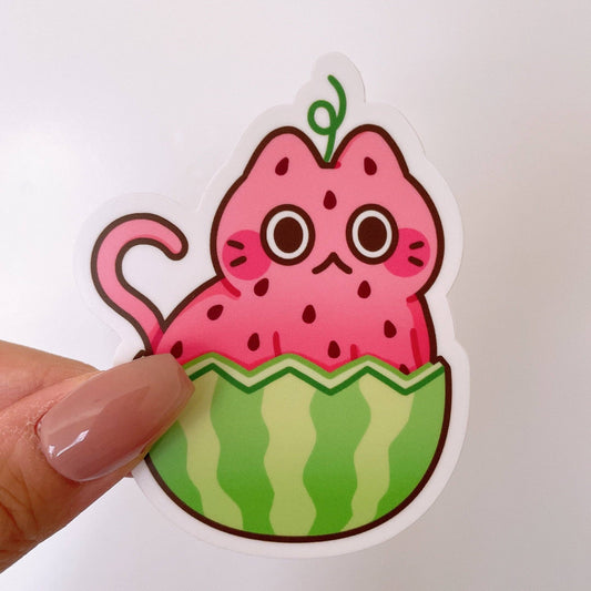 Watermelon Cat Sticker