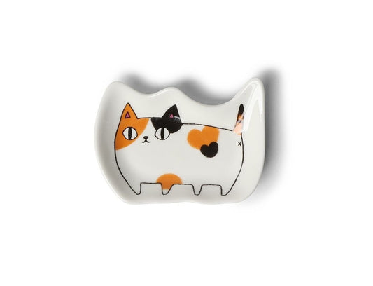 Neko Sankyodai Porcelain Mini Dish (Calico Cat - Mike)