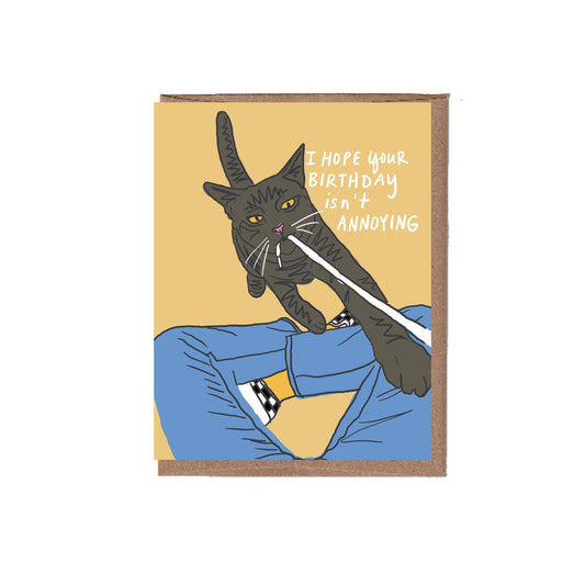 Annoying Cat Birthday Greeting Card