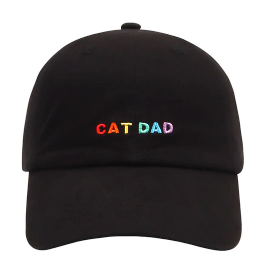Cat Dad Rainbow Embroidered Baseball Cap