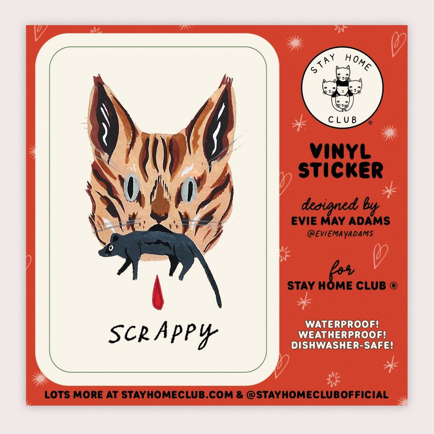 Scrappy Cat Sticker