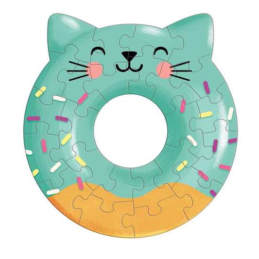 Cat Donut Shaped 24pc Mini Puzzle