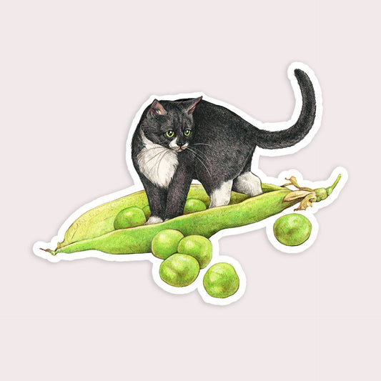 Peas Cat Vinyl Sticker