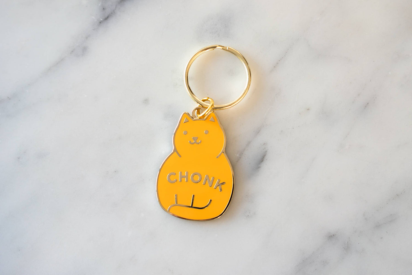 Chonk Cat Keychain (Orange)