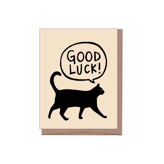 Black Cat Good Luck Card