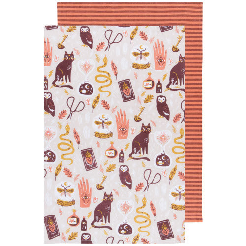 Spellbound Witchy Cat Tea Towels (Set of 2)