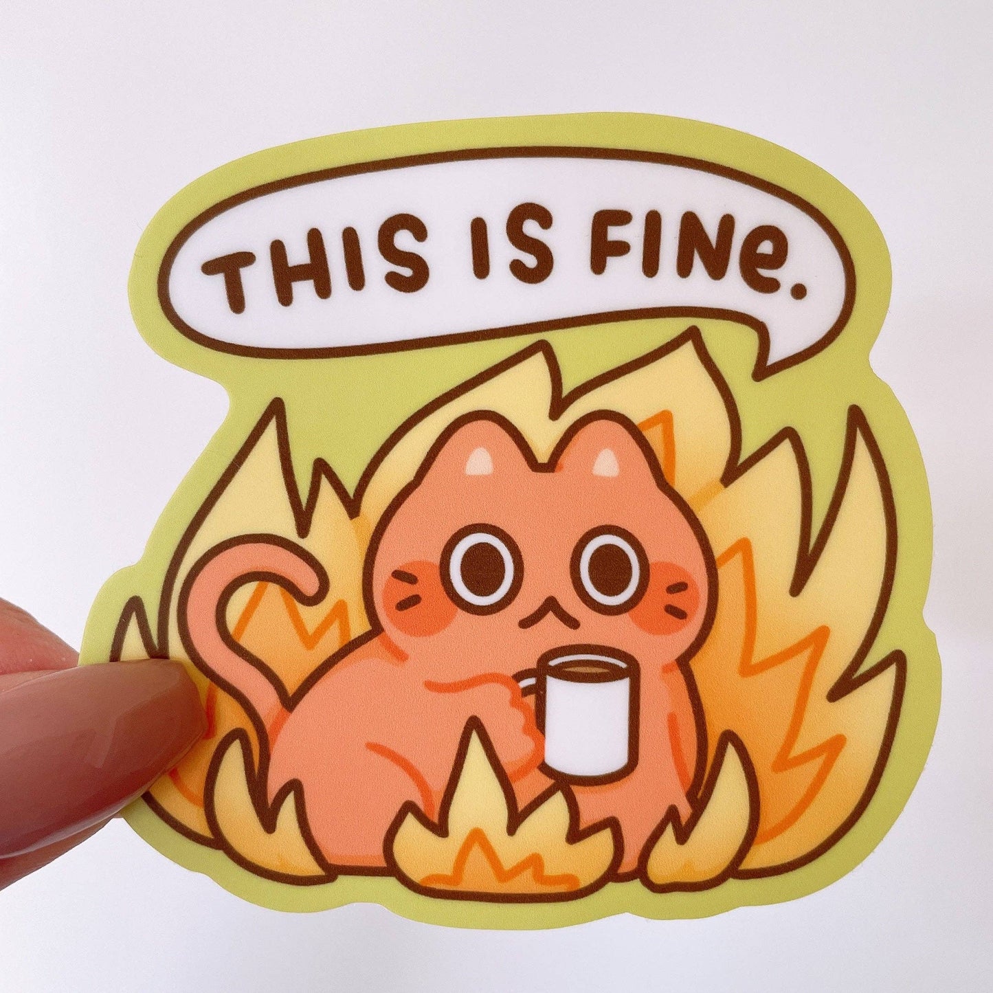 This is Fine Cat Sticker