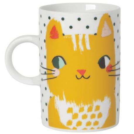 Meow Meow Yellow Cat Mug (14oz)
