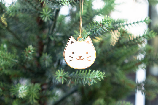 White Cat Ornament