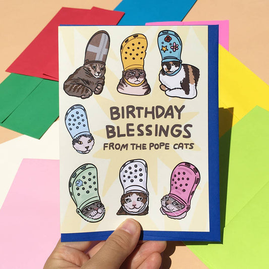 Birthday Blessings from the Pope Cats Card