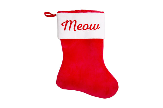 Meow Cat Christmas Stocking