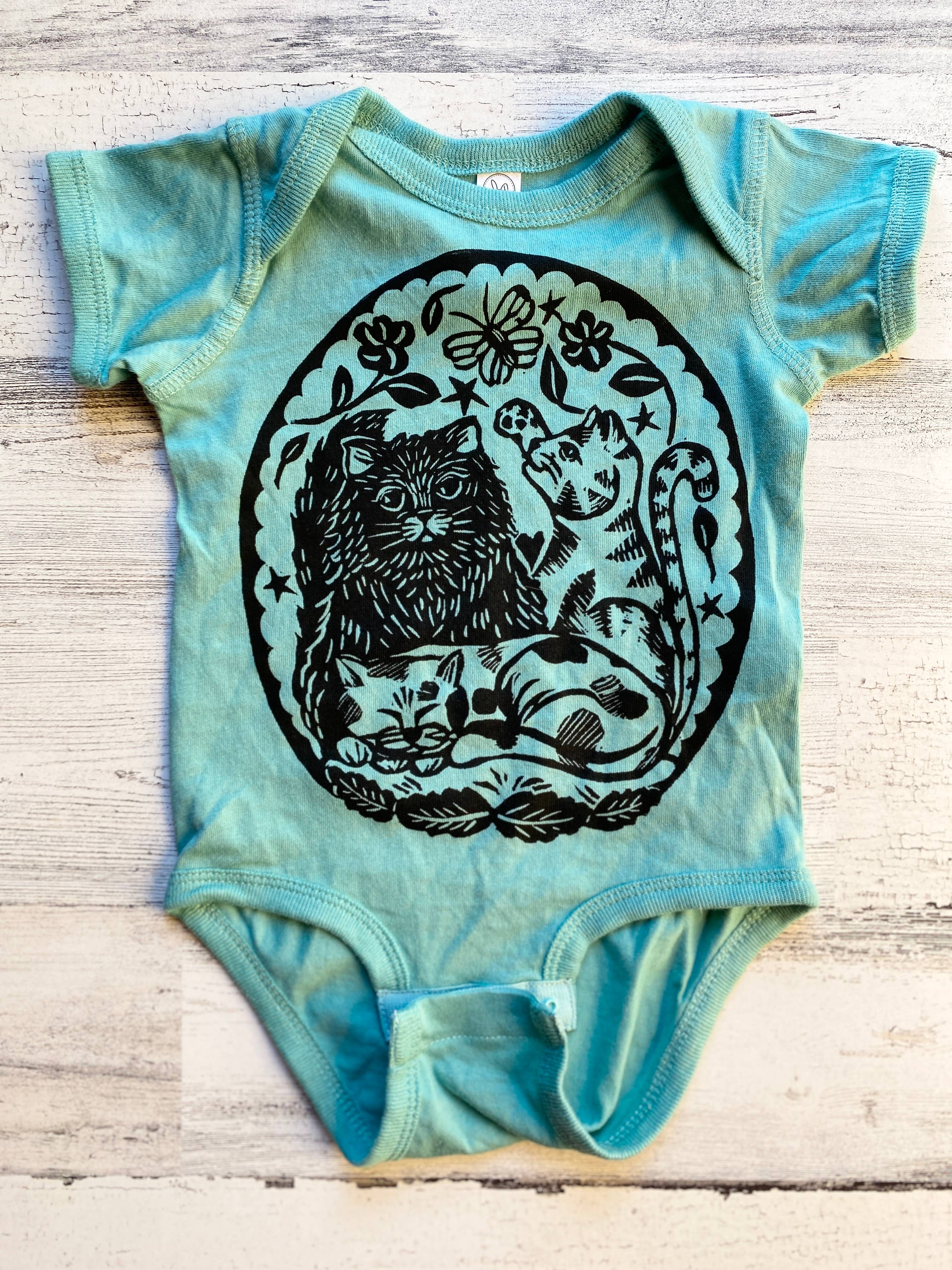 Cat print hot sale baby clothes