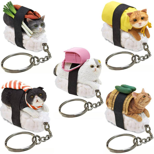 Sushi Cat Key Ring Keychain Japanese Blind Box