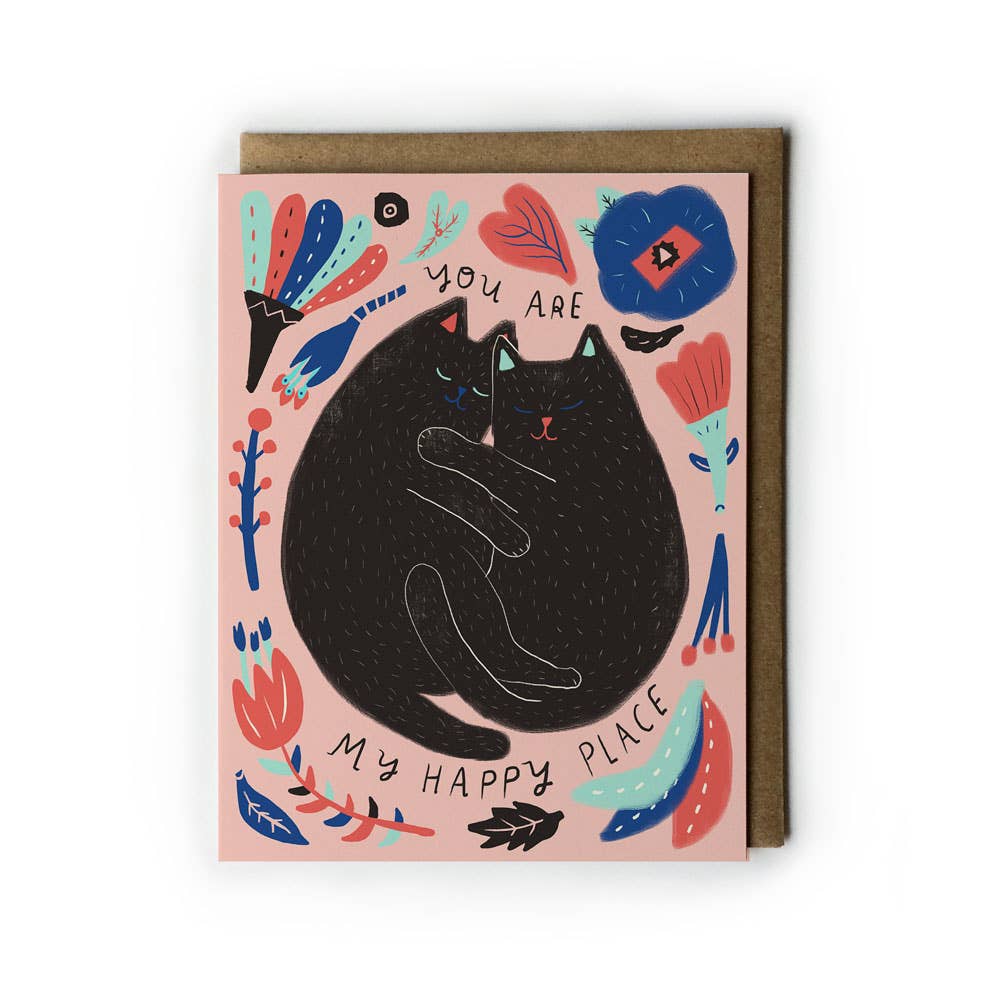 You Are My Happy Place Cat Love Card