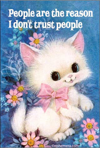 People Are The Reason I Don't Trust People Cat Magnet
