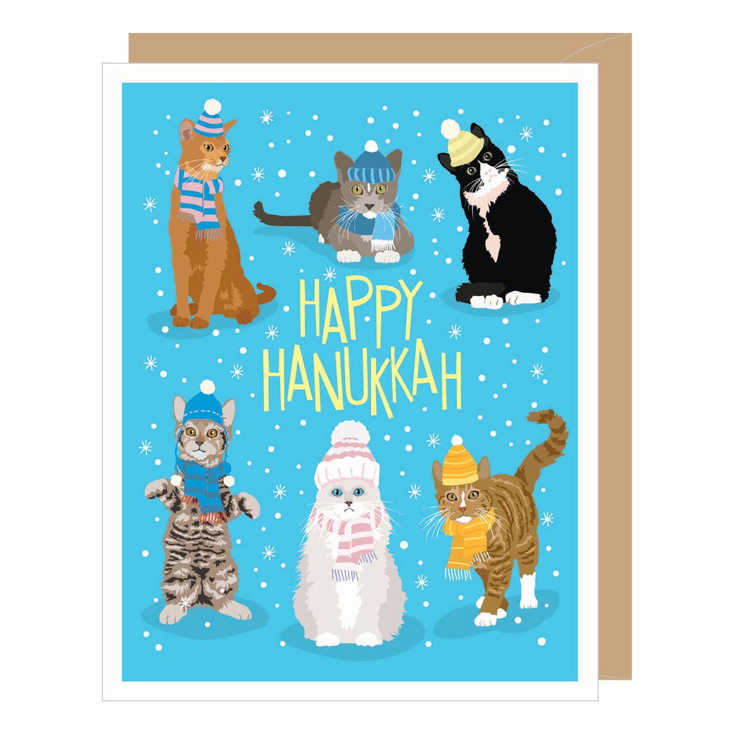 Hanukkah Cats Card (Box of 8)