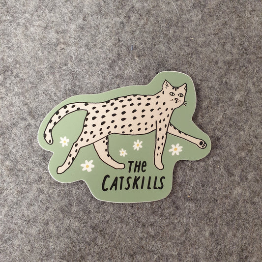 Catskills Cat Sticker (Green)